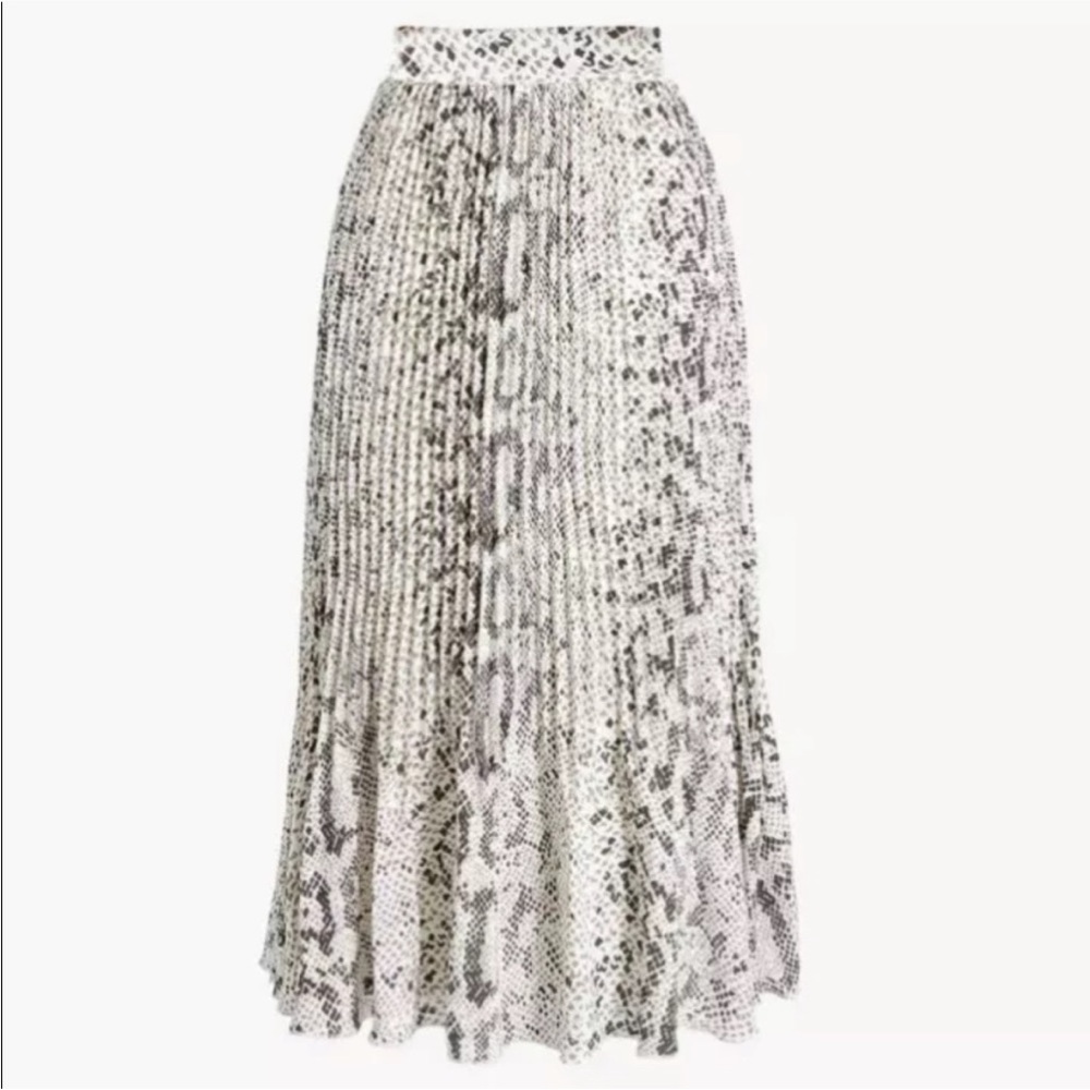 J Crew Snake Skin Pleated Skirt 6